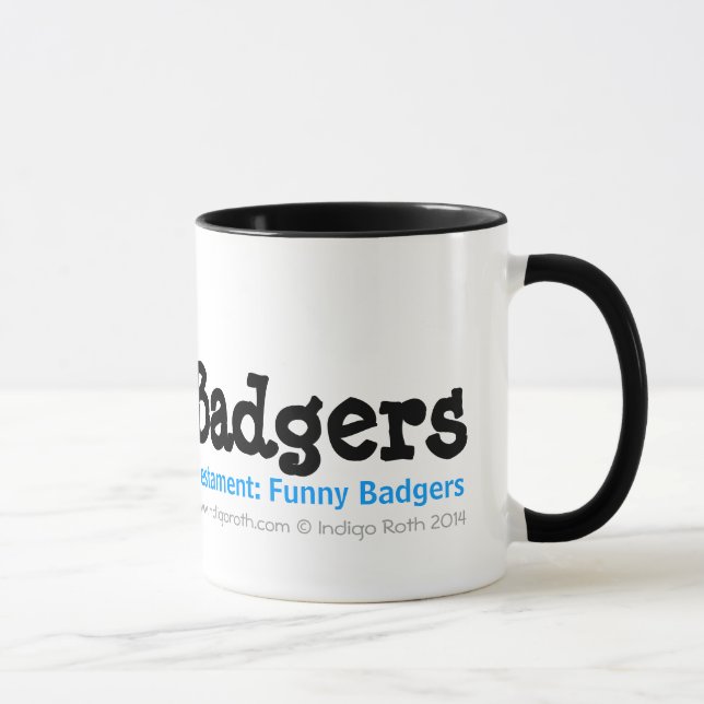 TESTAMENT: FUNNY BADGERS (TM) Dantoo, Hoth and Sol Mug (Right)