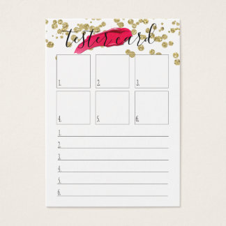 Tester Card - Lipstick Swatch Card - Many Sizes!