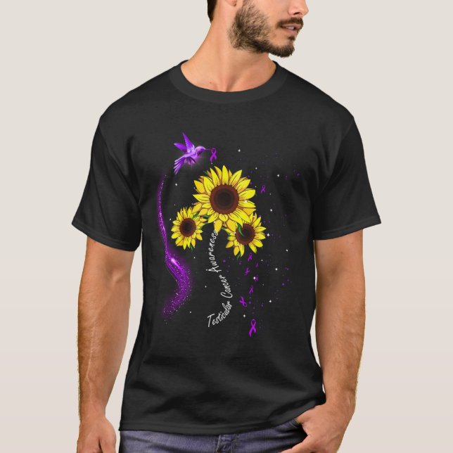 Testicular Cancer Awareness Hummingbird T-Shirt (Front)