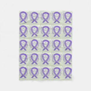 Testicular Cancer Awareness Ribbon Fleece Blankets