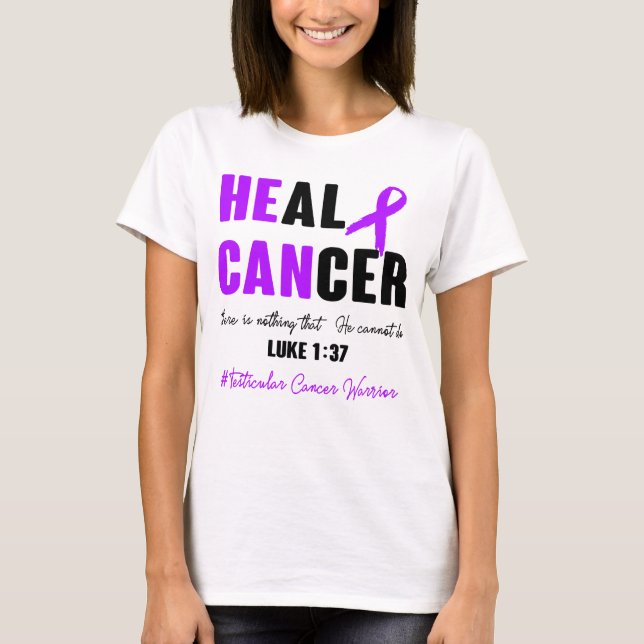 Testicular Cancer Awareness Ribbon Support Gifts T-Shirt (Front)