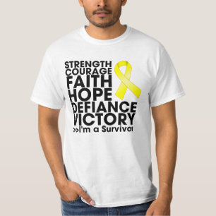 Testicular Cancer Hope Strength Victory T-Shirt