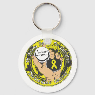 Testicular Cancer It Takes Balls to Survive Key Ring