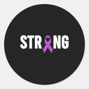 Testicular Cancer Strong Testicular Cancer Awarene Classic Round Sticker