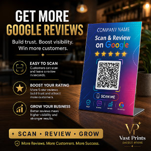 Testimonial Cards Google Review Sign Template