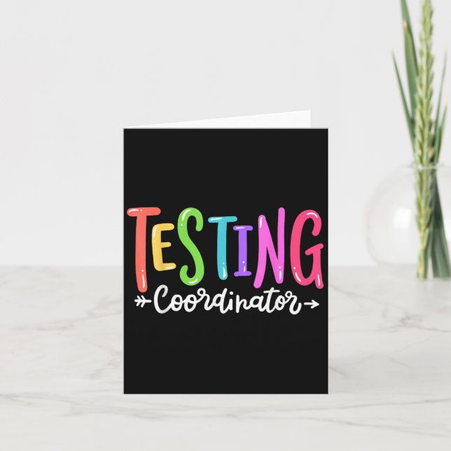 Testing Coordinator Test Day Exam Motivational Squ Card (Front)
