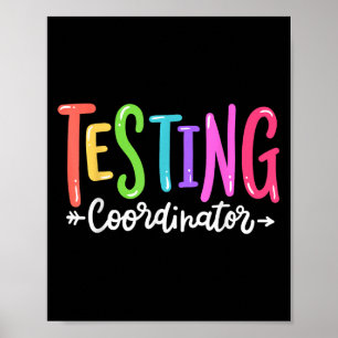 Testing Coordinator Test Day Exam Motivational Squ Poster