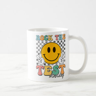 Testing Day Groovy Smile Chequered Rock The Test  Coffee Mug