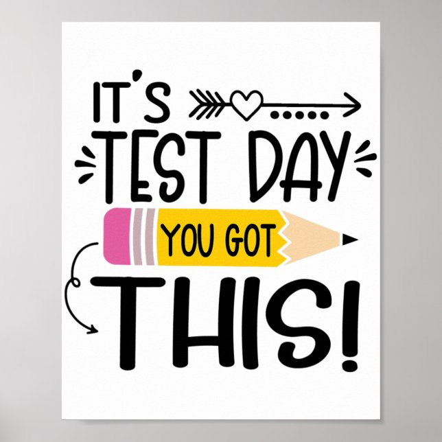 Testing Day It's Test Day You Got This Teacher Stu Poster (Front)