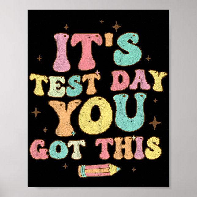Testing Day It's Test Day You Got This Teacher Stu Poster (Front)
