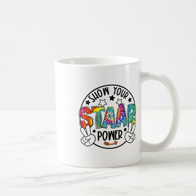 Testing Exam Test Day Show Your Staar Power Teache Coffee Mug (Right)