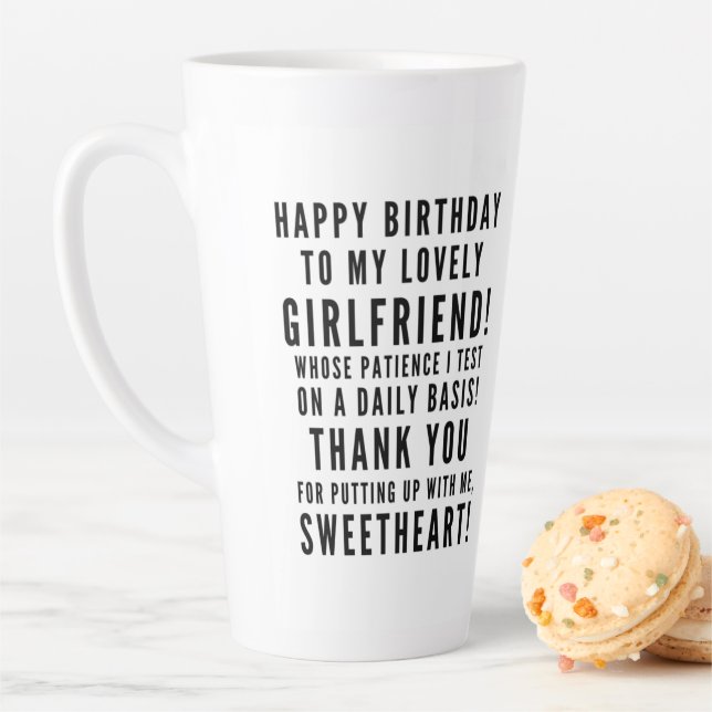 Testing girlfriends patience happy birthday latte mug (In Situ)