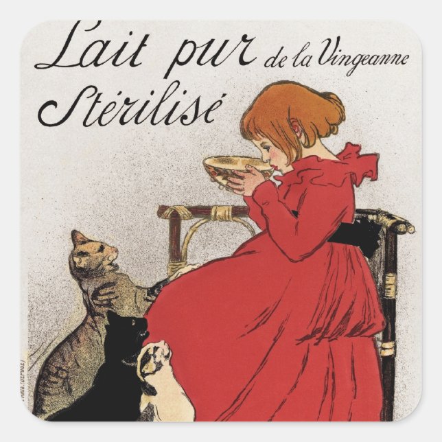 Testing  Milk for the Kitties Square Sticker (Front)