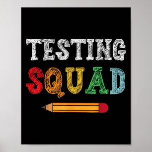 Testing Squad Costume Test Day Teacher Student Fun Poster