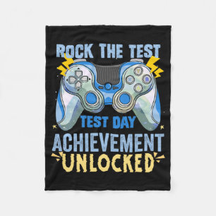 Testing Staar Test Exam Gamer Rock The Test May 20 Fleece Blanket