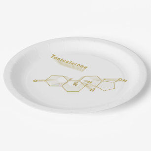 Testosterone Hormone gold formula Paper Plate