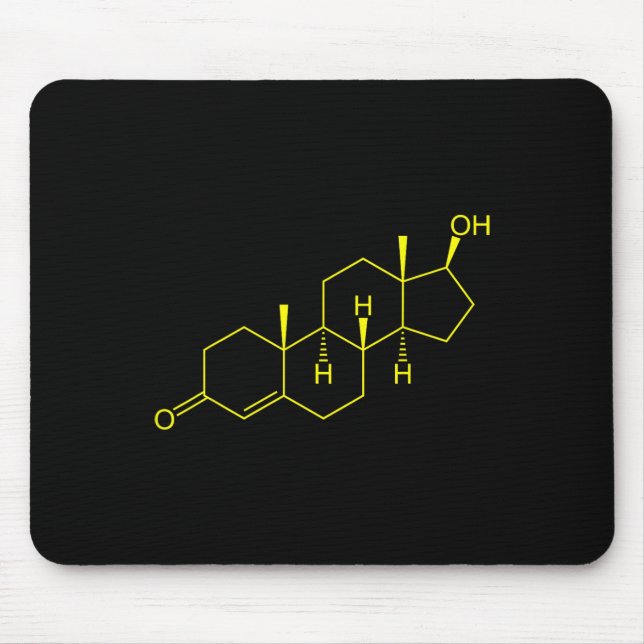 Testosterone Molecule Biology Science Bodybuilding Mouse Pad (Front)
