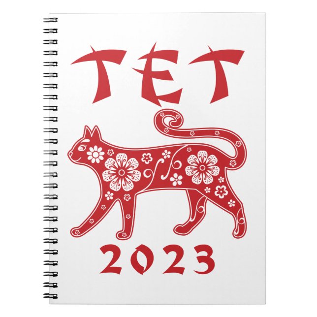 Tet 2023 Vietnamese New Year of the Cat Notebook (Front)