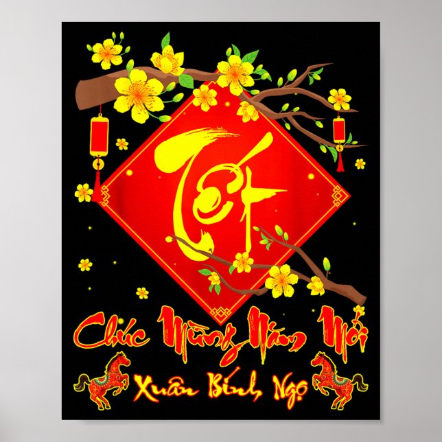Tet 2026 Chuc Mung Nam Moi Xuan Binh Ngo Vietnames Poster (Front)