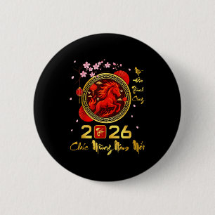 Tet 2026 Vietnamese Year Horse Lunar Chinese New Y 6 Cm Round Badge