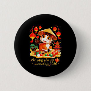 Tet Binh Ngo 2026 Vietnamese New Year Chuc Mung Na 6 Cm Round Badge
