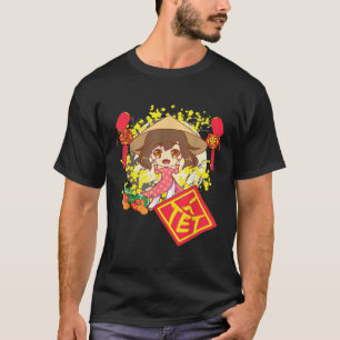 Tet Chibi Kawaii Girl Vietnamese Kids Lunar New Ye T-Shirt