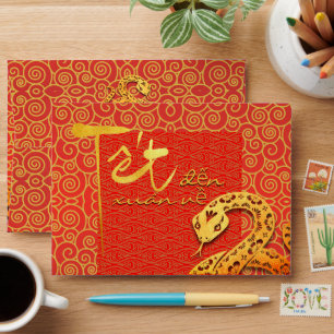 Tet Vietnamese Snake New Year 2025 LI XI Red E Envelope