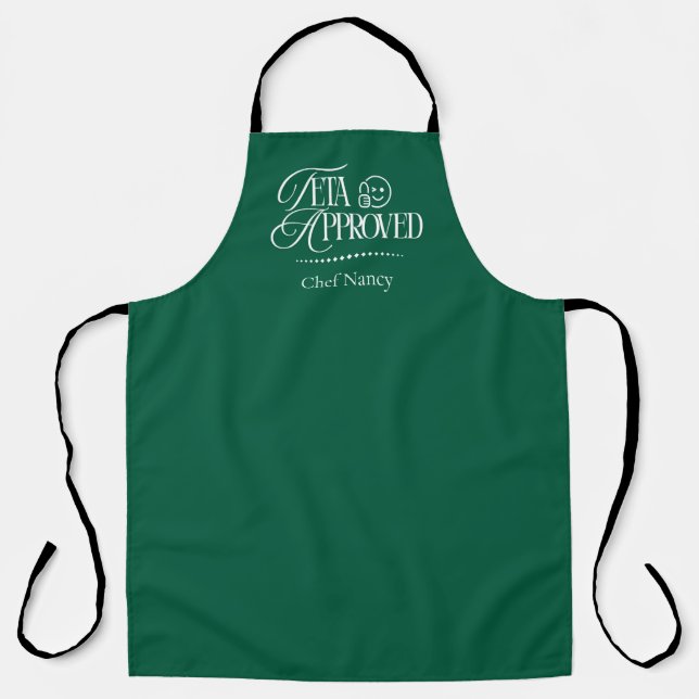 Teta Approved Editable Color Personalized Apron (Front)