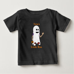 Teta's Little Boo Boy Trick or Treater Baby T-Shirt