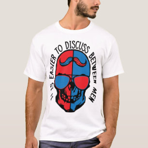 tete_de_mort_hipster_citation_moustache_discuss_lu T-Shirt