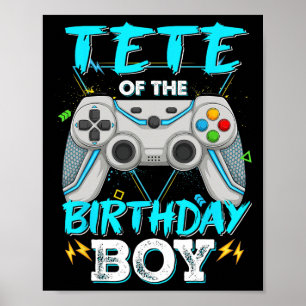 Tete Of The Birthday Boy Matching Video Game Birth Poster