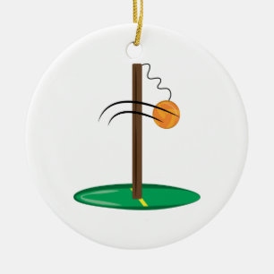 Tetherball Ceramic Tree Decoration