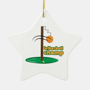 Tetherball Champ Ceramic Ornament