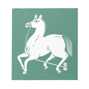 Tethered champion horse notepad