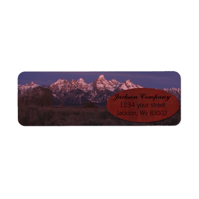Teton address label return address label (Front)