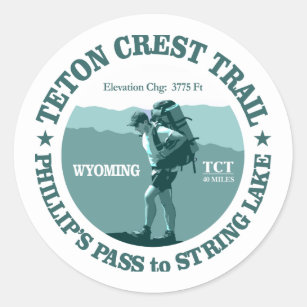 Teton Crest Trail (rd) Classic Round Sticker
