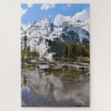 Teton Mountain Stream Reflections -20x30 -1014 pcs