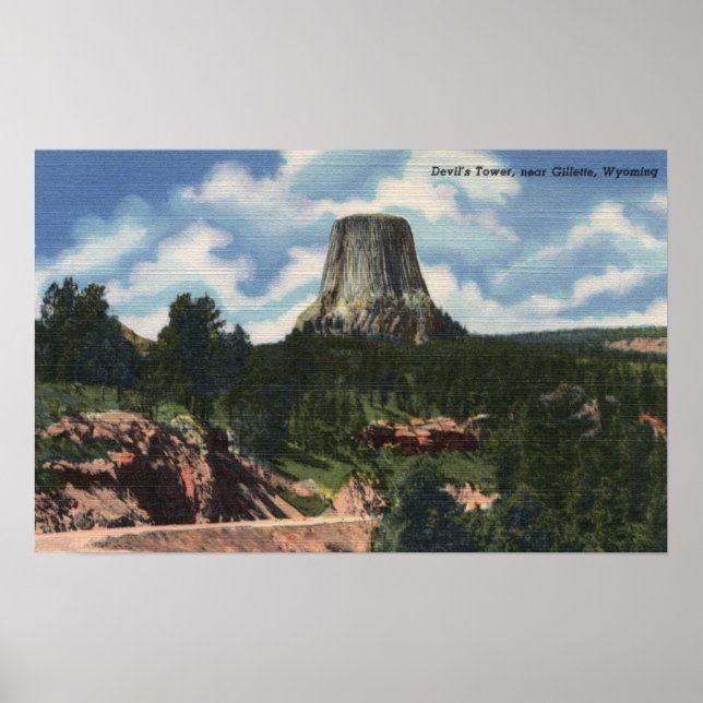 Teton National Park, WY - Devil's Tower near Poster (Front)