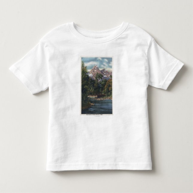 Teton National Park, WY - Twin Peaks View Toddler T-Shirt (Front)