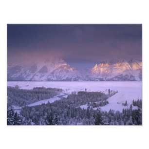 Teton Range from Snake River Overlook, Grand Photo Print