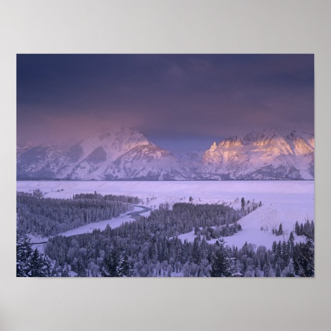 Teton Range from Snake River Overlook, Grand Poster (Front)