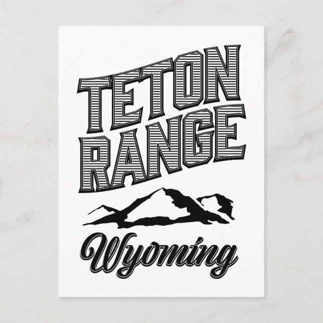 Teton Range, Wyoming Postcard (Front)