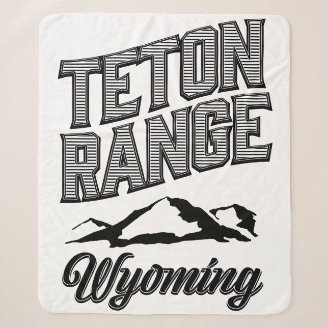 Teton Range, Wyoming Sherpa Blanket (Front)