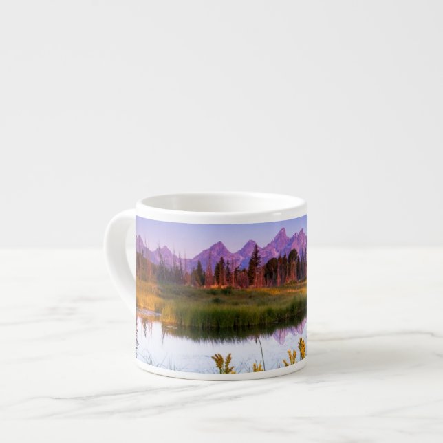 Teton Sunrise Espresso Cup (Front Left)