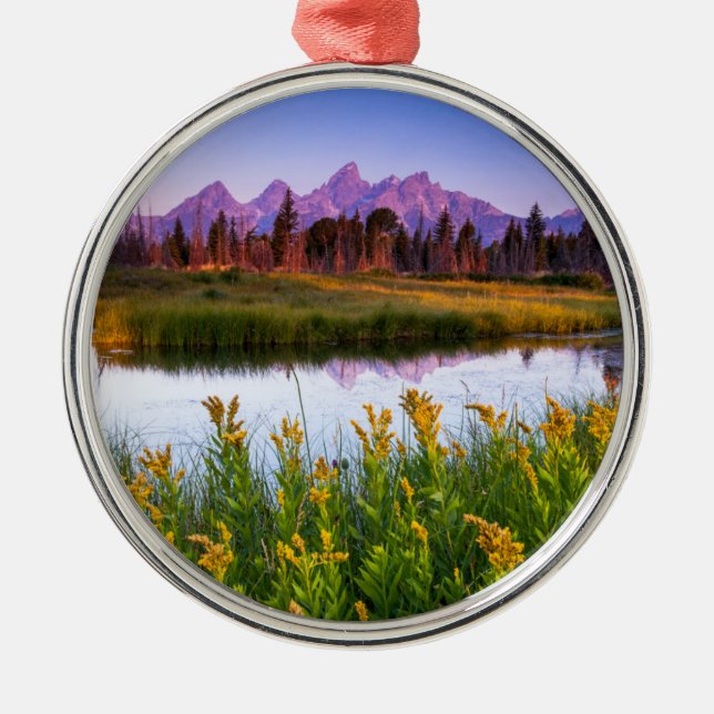 Teton Sunrise Metal Ornament (Front)