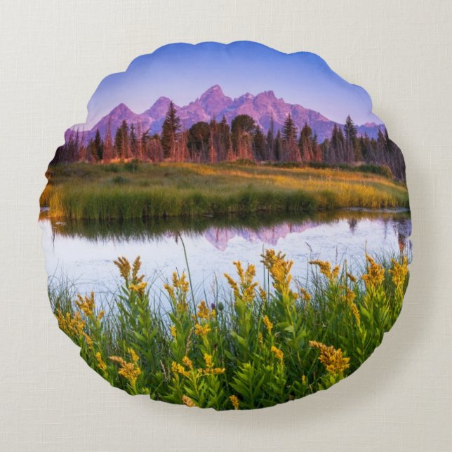 Teton Sunrise Round Cushion (Front)