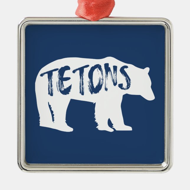Tetons Bear Metal Ornament (Front)