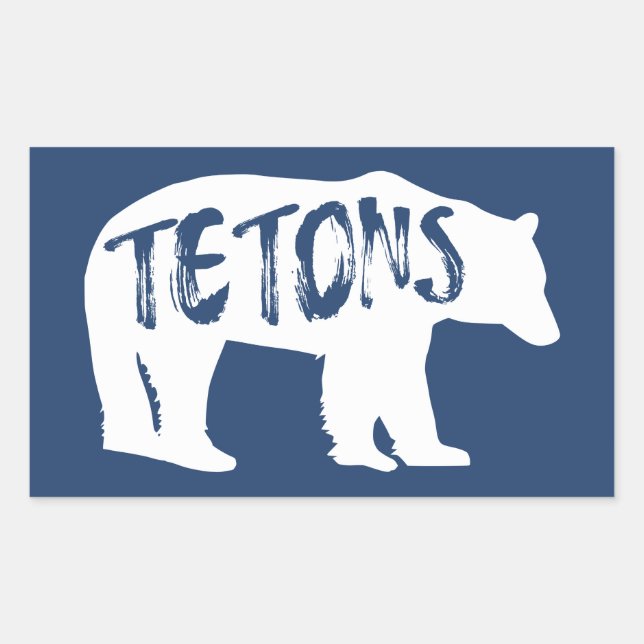 Tetons Bear Rectangular Sticker (Front)