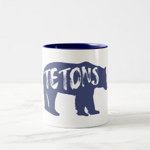 Tetons Bear Two-Tone Coffee Mug