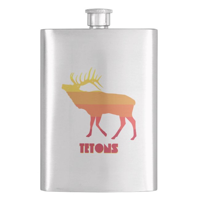 Tetons Elk Hip Flask (Front)